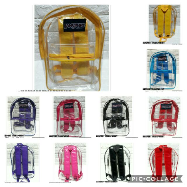 jansport clear plastic backpack