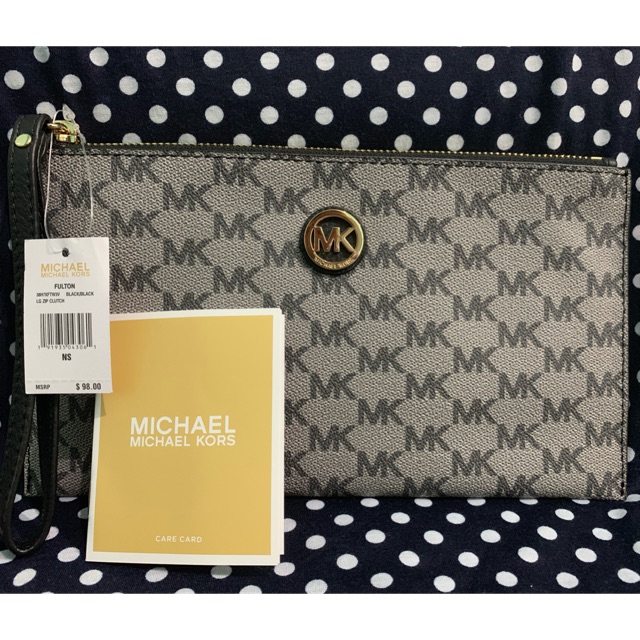 michael kors zip clutch