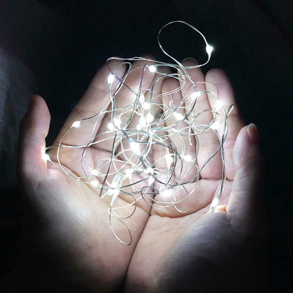 1/2M 10/20 Led Remote Control LED Copper Wire Lamp Decoration Small Holiday Light C4M5