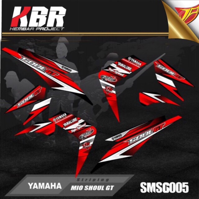 Sticker Soul Gt Striping List Yamaha Sticker Mio Soul Gt Merah 005 Road Race Racing Shopee Philippines