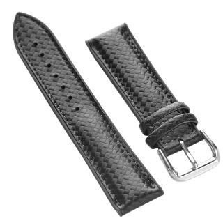 black leather watch strap