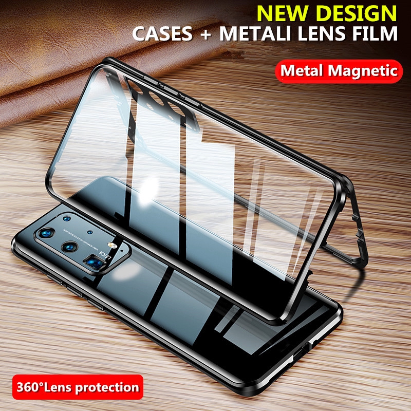 New Metal Camera Lens Protective Glass Flm Case Huawei P40 P30 Pro P40 Lite P30 Lite Nova 7i Cases Magnetic Front Back Tempered Glass Back Cover Casing Shockproof Shopee Philippines