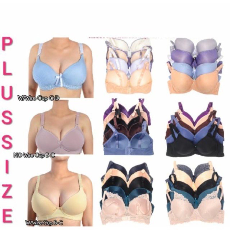 Bra Plus Size Cup B Cup C Cup D Bra Mall Pullout Shopee Philippines