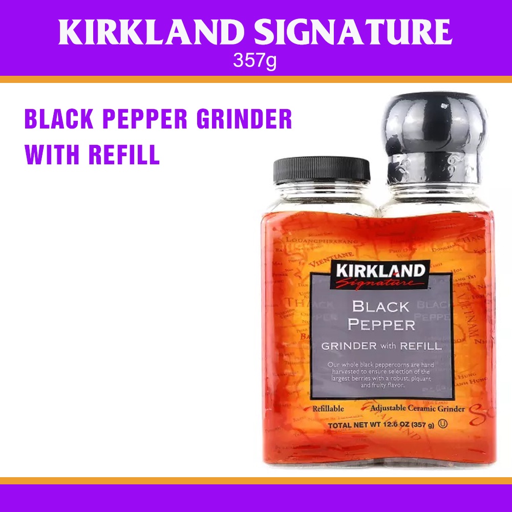Kirkland Signature Black Pepper Grinder with Refill 357 g Shopee