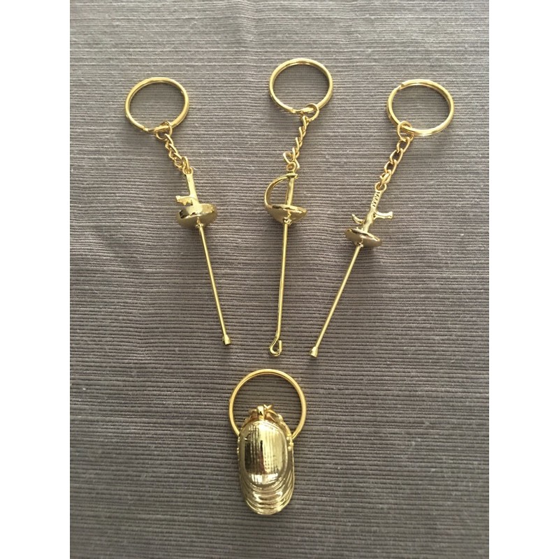 Fencing Keychain Gold and Silver Colors Shopee Philippines