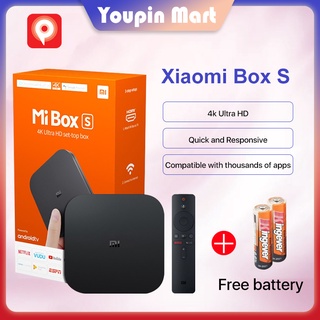 [Free Battery] Xiaomi Original Mi Box S 4K Ultra HD set-top box Android TV