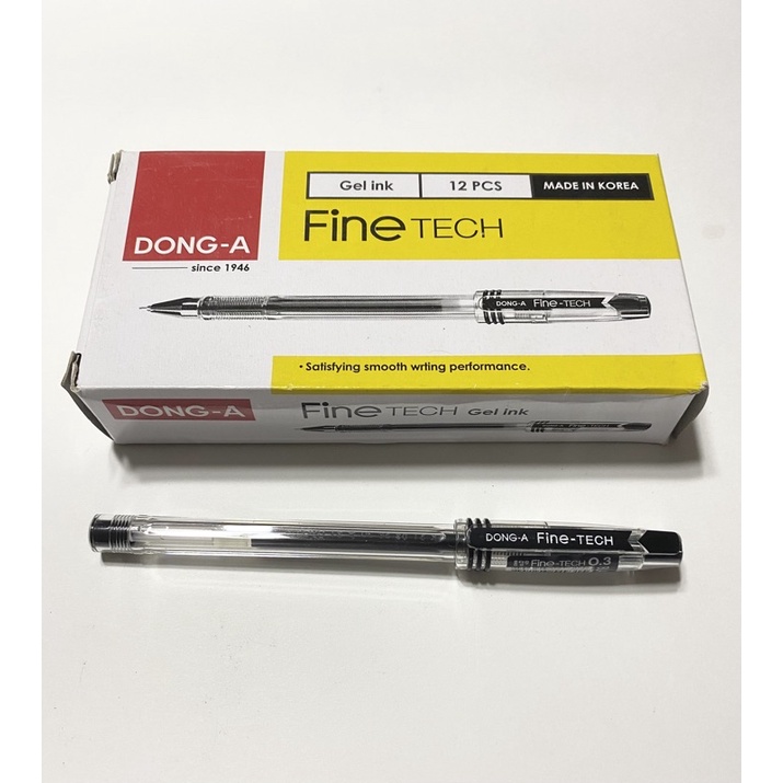 Dong Ae Finetech Gel Pen 0.3 , 0.4 Black per piece | Shopee Philippines