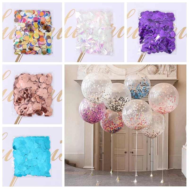 Gold Pink Paper Stars Sprinkle Balloon Confetti Wedding Throwing Confetti 