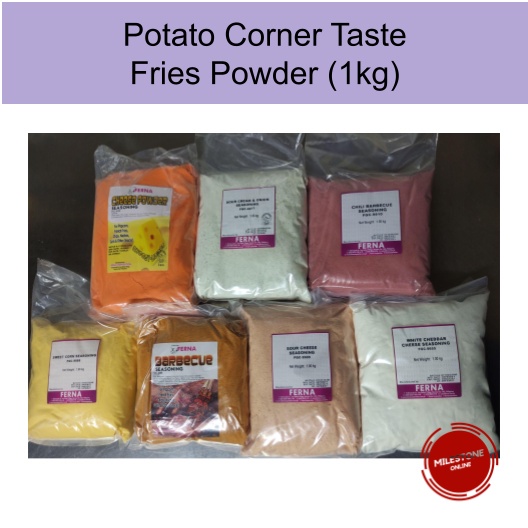 1 KG Potato Corner Taste Fries Powder Barbeque Sour Cream Cheese Chili BBQ Ranch Corn Shopee