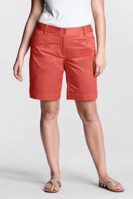 womens red chino shorts