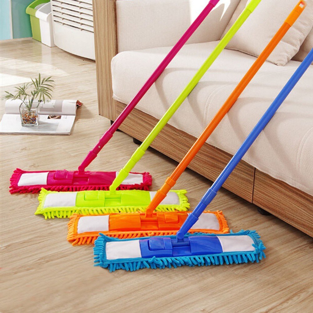 Microfiber Noodle Dust Mop Telescoping Pole Floor Easy Clean Shopee