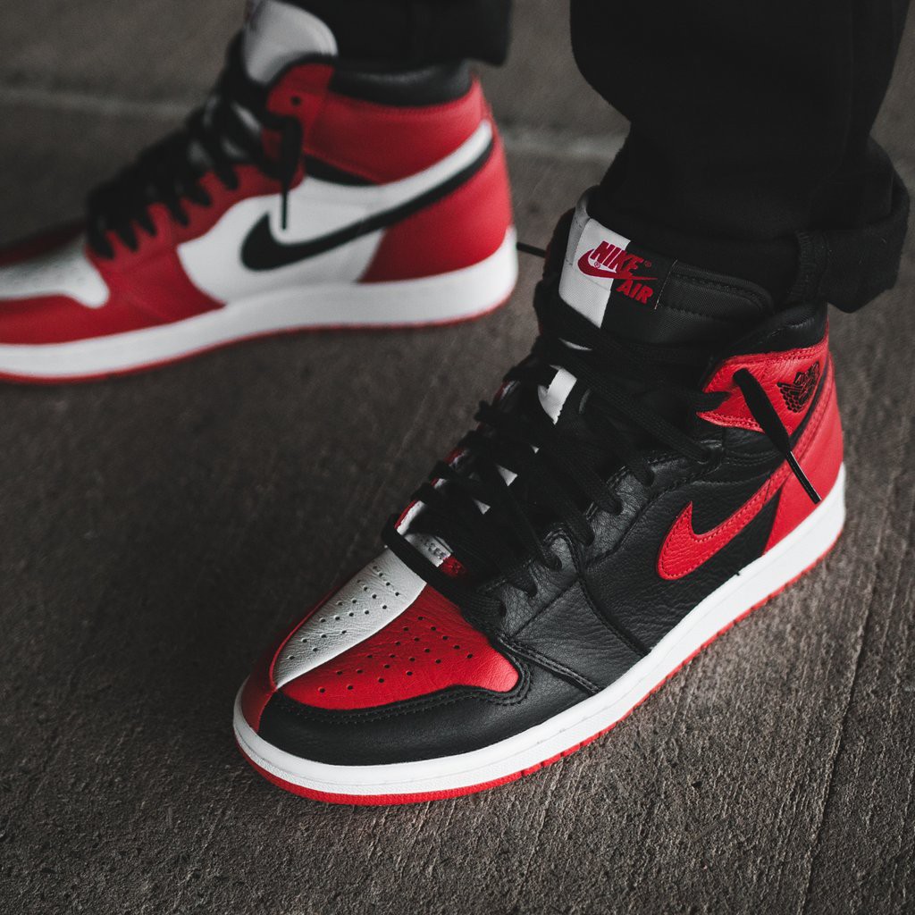 air jordan 1 homage to home on feet