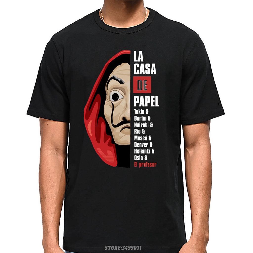 La Casa De Papel Cool T-Shirt The House of Paper Movie Funny Fashion Design New Tops T Shirt Camisas Hombre Hip Hop Clothing Men