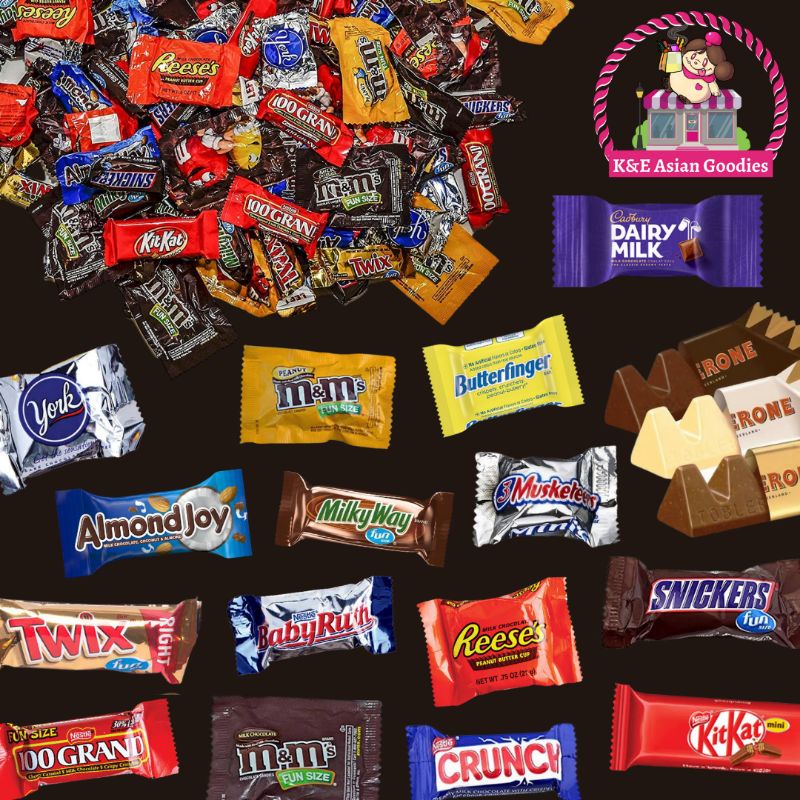 Assorted Imported Chocolates in Mini, Small, Funsize (Kirkland / Mars