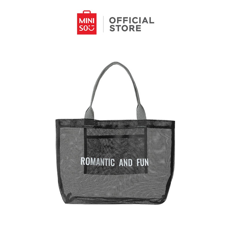 MINISO Solid Color Tote Shopping Bag Black Shopee Philippines