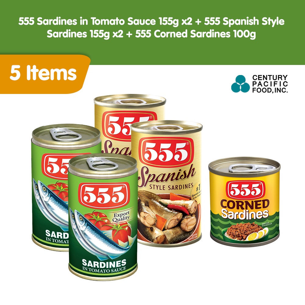 555 Sardines in Tomato Sauce 155g2 + 555 Spanish Style Sardines 155g2