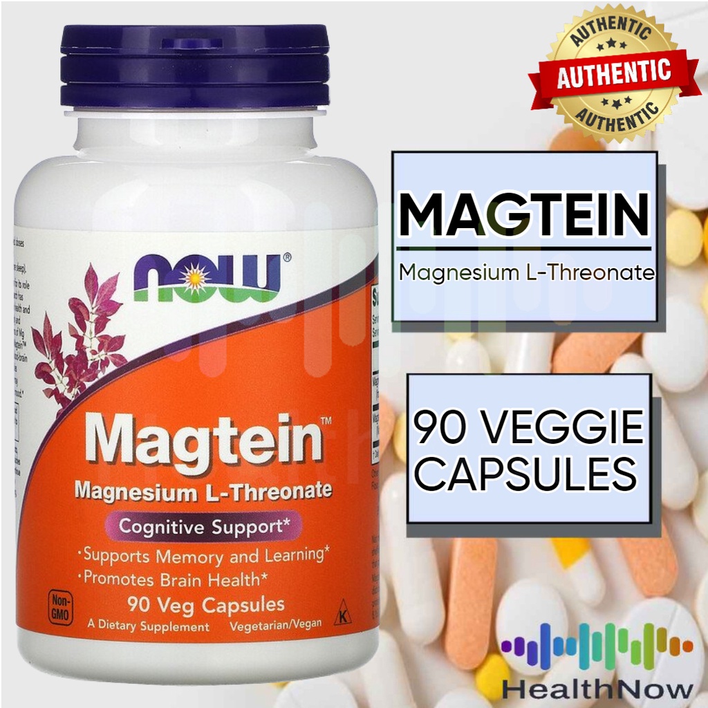Now Foods Magtein Magnesium L Threonate 90 Veg Capsules | Shopee ...