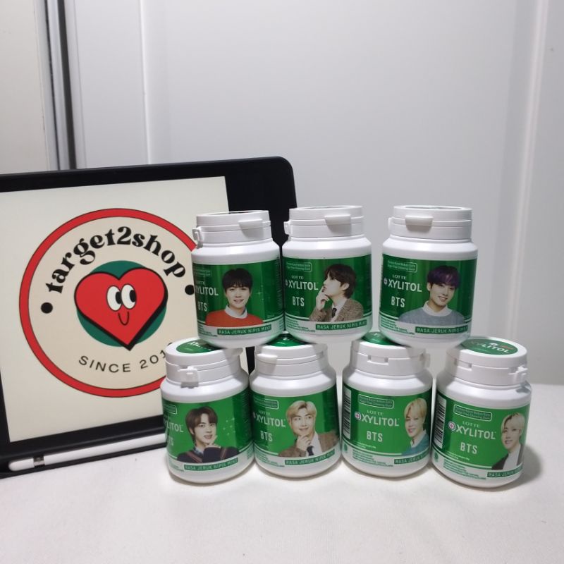 Lotte Xylitol BTS Chewing Gum Lime Flavor Mint 58g Shopee Philippines