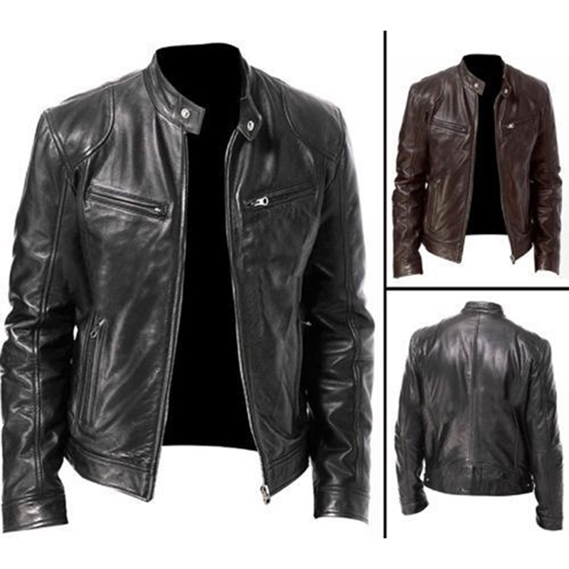 leather cardigan jacket
