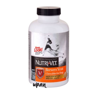 ✺Nutrivet Brewers Yeast Garlic Chewable Tablets for Dogs 300 Chewables (Immune System, Skin and Coat