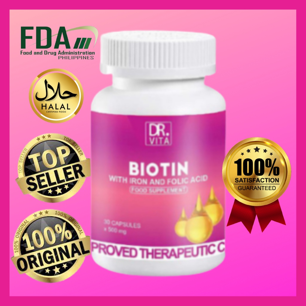 ORIGINAL DR. VITA BIOTIN with Iron and Folic Acid(For Women) | Shopee ...