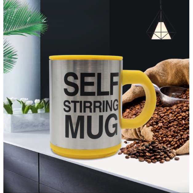 Stainless Steel Self Stirring Mug Creative Gift Auto Mixing Coffee Cup