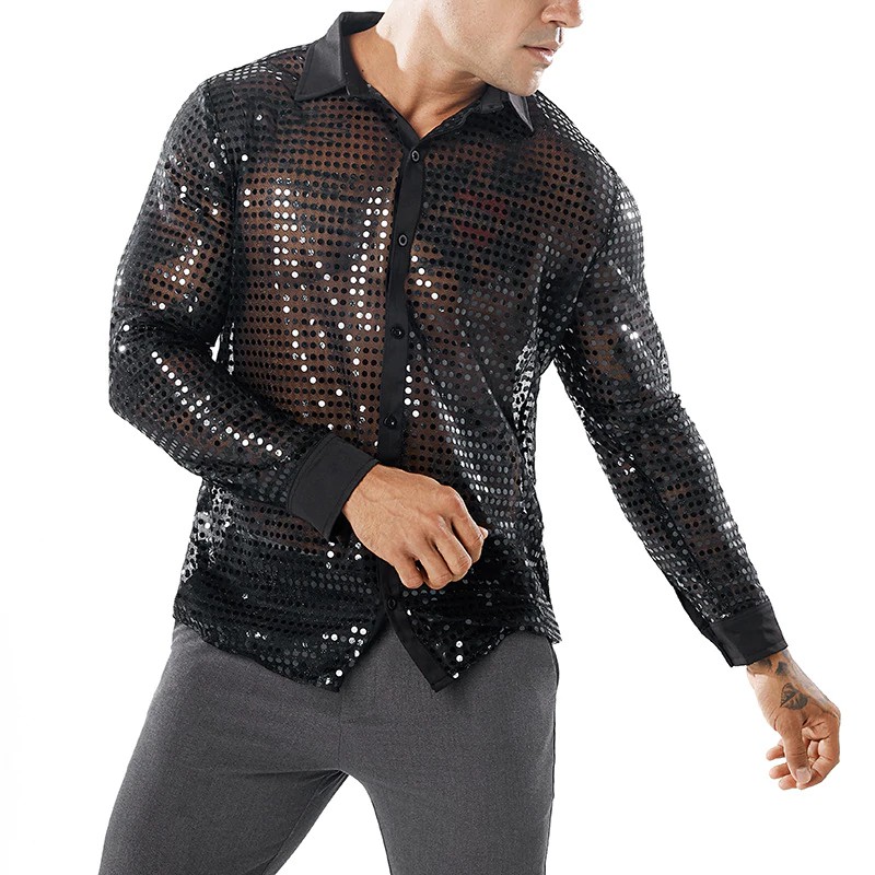 glitter dress shirt