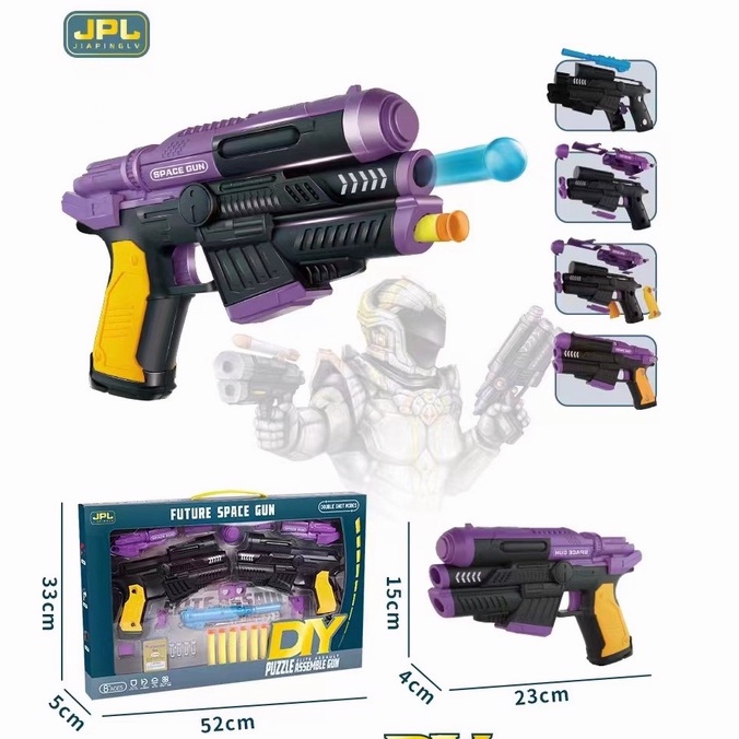 Disassembly Soft Bullet Blaster Gun Hyper Fire Toy Blasters Gun 6 Soft