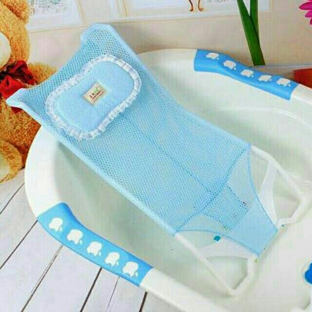 Baby Bath Mesh Sling Rack Shower Cushion Baby Bed Soft Mesh Bed Net Bath Stand For Newborn Shopee Philippines