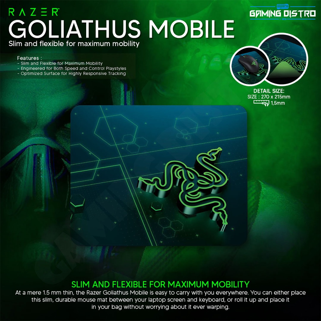 Razer Goliathus Mobile Slim & Flexible Gaming Mousepad Shopee Philippines