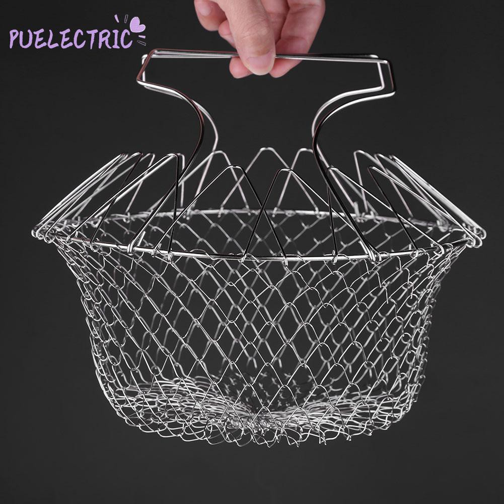 stainless steel folding colander