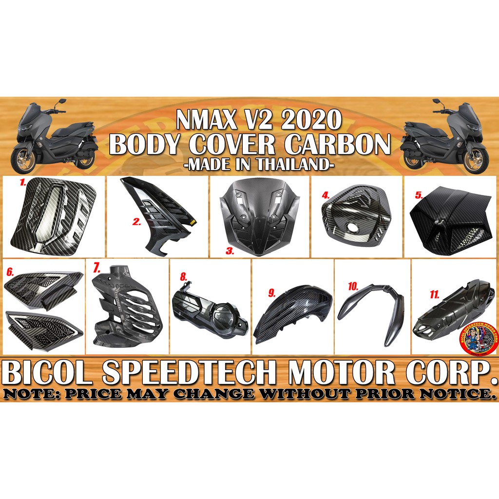 NMAX V2 2020 BODY COVER CARBON (MADE IN THAILAND) Shopee Philippines