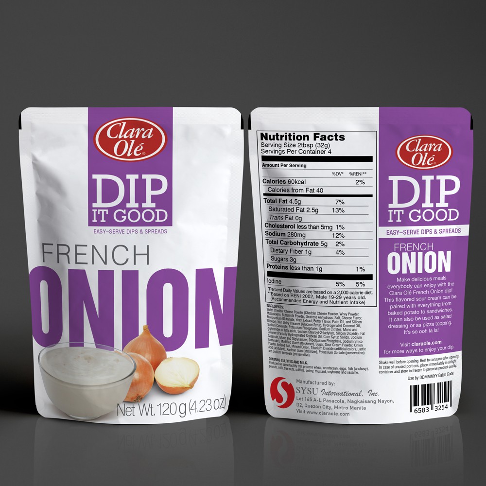 Clara Ole Dip It Good French Onion 120g Shopee Philippines