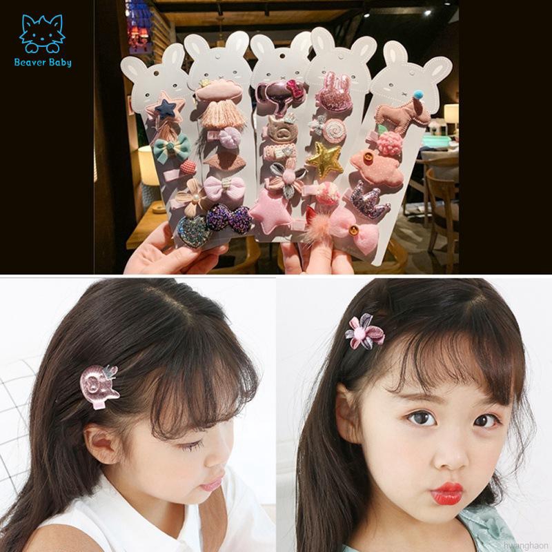 Hairpin 5 Sets Children S Hair Accessories Set Girls Cartoon Cloth