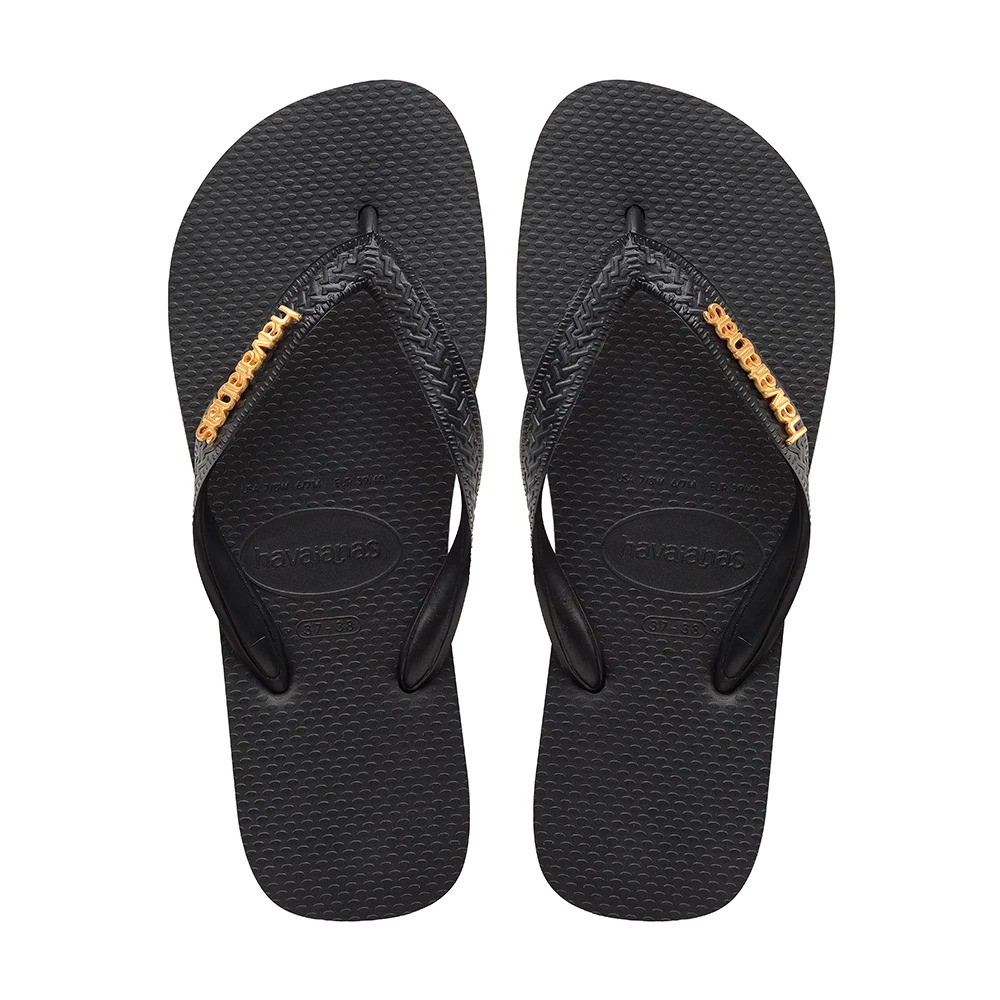 Havaianas Logo Metallic Black/Black | Shopee Philippines