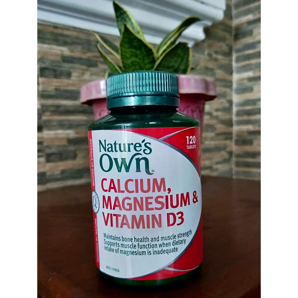 Nature's Own Calcium, Magnesium & Vitamin D3 120 tablets March2023