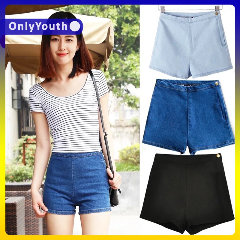 high waisted shorts shopee