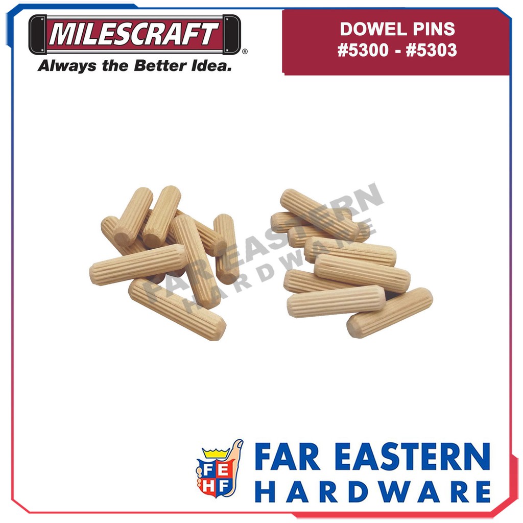 MILESCRAFT Dowel Pins 5300 5301 5302 5303 Fluted Wooden Pin