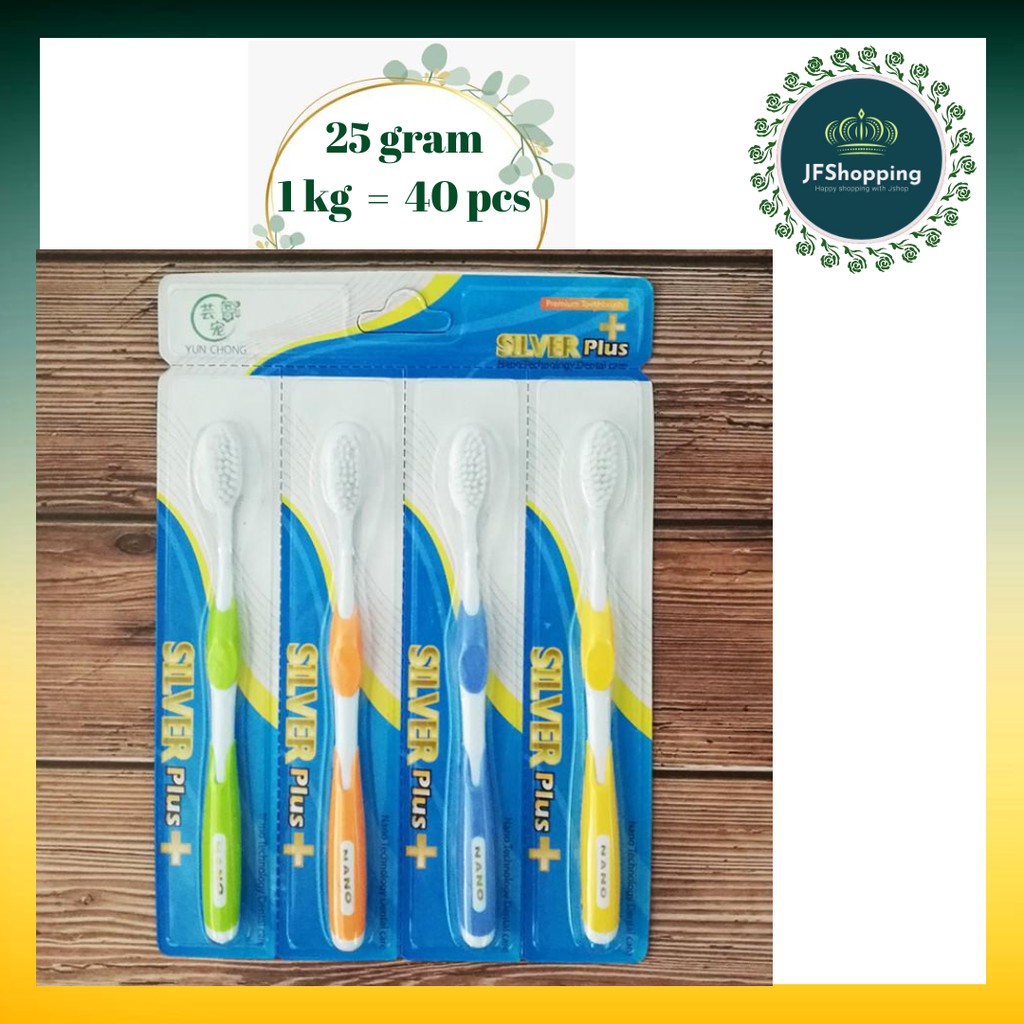 1695 Jtfs Silver Toothbrush Plus / Soft Toothbrush (25gr) Shopee