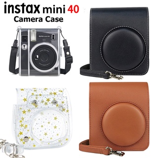【Free Sticker】Camera Case Bag Retro PU Leather Cover Carry Shell For Fujifilm Instax Mini 40 #1