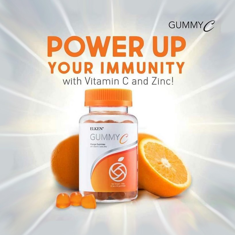 Gummy C Vitamin C Zinc Beta Carotene Food Supplement ELKEN
