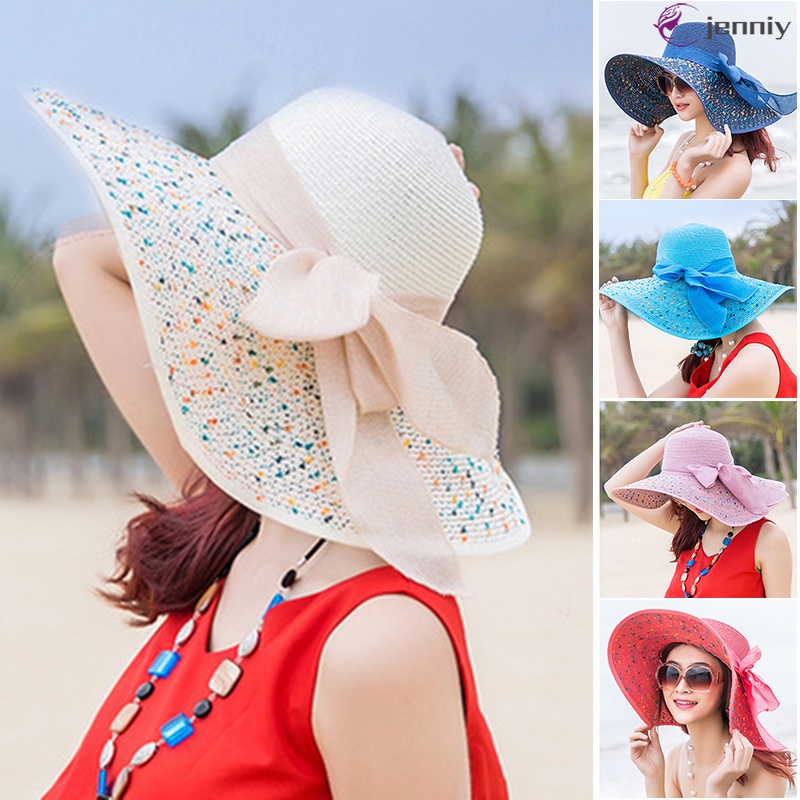 Women's Beach Hats Caps Summer Fashion Foldable Chiffon Floppy Sun Hats Casual Ladies Sombreros