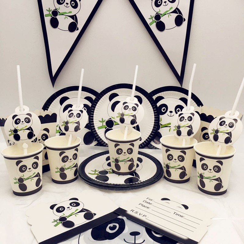 Panda Theme Happy Birthday Party set Event Birthday Wedding Party For ...