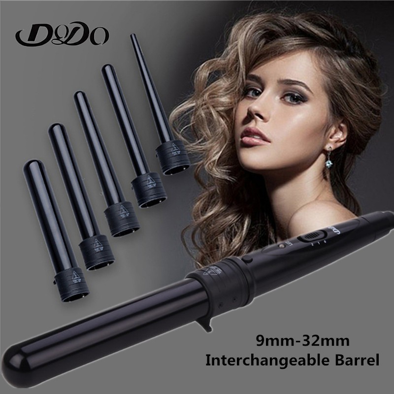 5-in-1 Hair Curler Curling Wand Set Curling Tongs Curling Iron with 5  Interchangeable Barrels and | Shopee Philippines