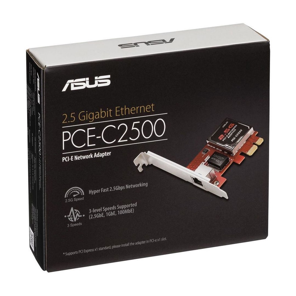 ASUS PCEC2500 2.5G BaseT PCIe Network Adapter Support 2.5G/1G