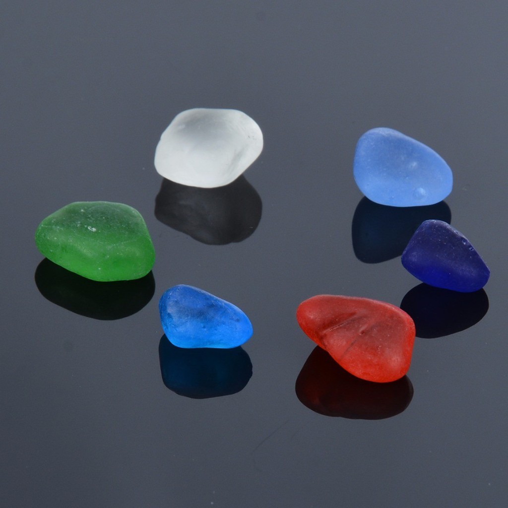 Mixed Color Undrilled Sea Beach Glass Beads Bulk DIY Jewelry Pendant Decor 10-16mm 