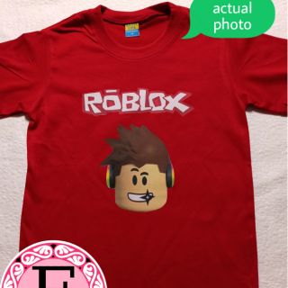 Kids Tees Clothes Boy Short Sleeve T Shirt Roblox Logo Tops Shopee Philippines - yellow super cute face kids shirts roblox