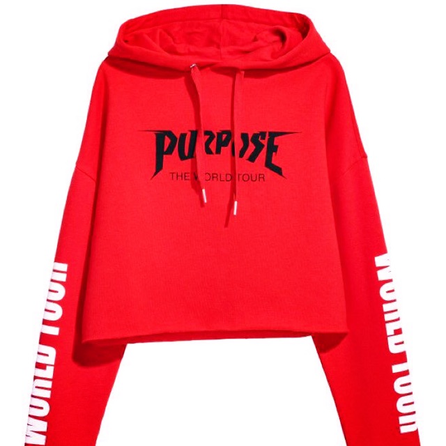 purpose tour hoodie red