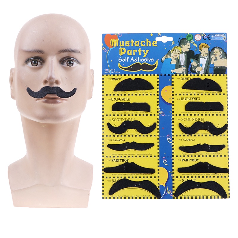 Ctmw Fake Mustaches Mustache Party Supplies Self Adhesive Mustaches For Masquerade Performance