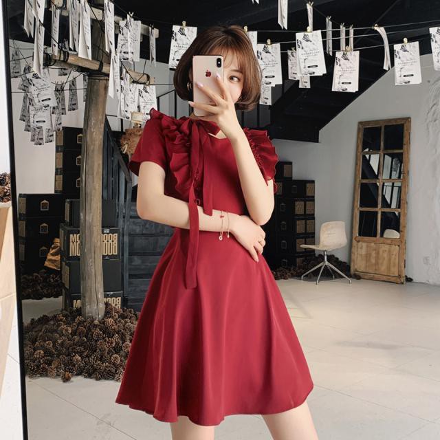black and red girls dress